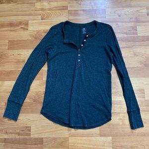 Aerie Real Soft Henley Long Sleeve